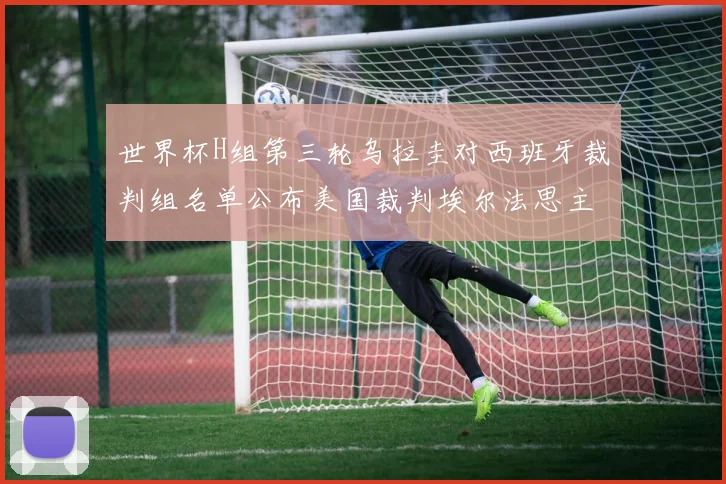 世界杯H组第三轮乌拉圭对西班牙裁判组名单公布美国裁判埃尔法思主裁判